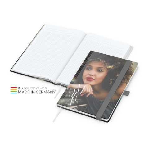 Match-Book White Bestseller weiß | A5 | 4C-Quality Digital | silbergrau | Cover-Star gloss
