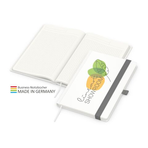 Match-Book green+blue weiß | A5 | Nicht verfügbar | Nicht verfügbar | 4C-Quality Digital | Cover-Star Recycling-Matt | silbergrau