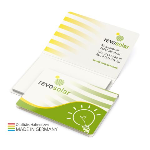 Memo-Card Haftnotiz green+blue Nicht verfügbar | ohne Werbeanbringung | ohne Werbeanbringung