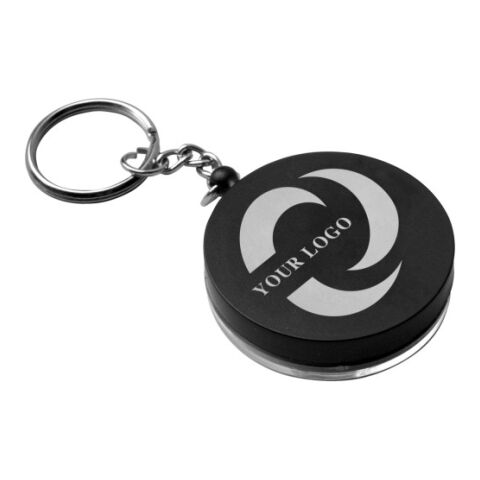 Schlüsselanhänger &#039;Point&#039; aus Kunststoff Schwarz | ohne Werbeanbringung | Nicht verfügbar | Nicht verfügbar