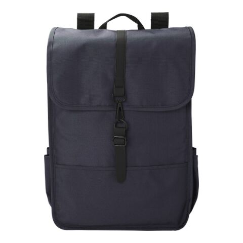 RPET Polyester (300D) Rucksack mit Lasche Lyric Blau | ohne Werbeanbringung | Nicht verfügbar | Nicht verfügbar