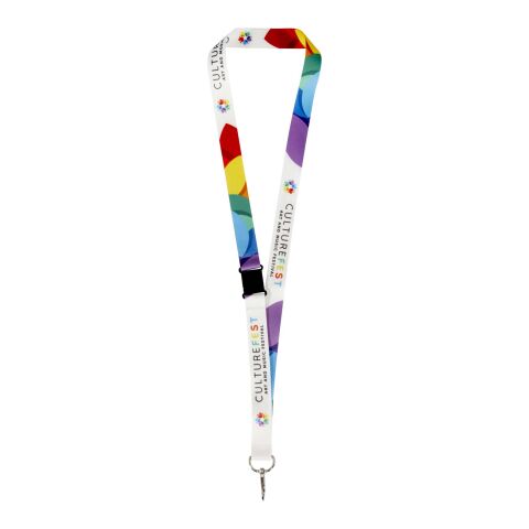 Lois Sublimation RPET-Lanyard mit Sicherheitsverschluss Standard | weiss | 10mm | ohne Werbeanbringung | Nicht verfügbar | Nicht verfügbar