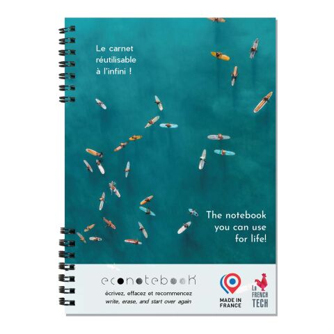 EcoNotebook NA4 wiederverwendbares Notizbuch mit Standardcover weiß | ohne Werbeanbringung | Nicht verfügbar | Nicht verfügbar