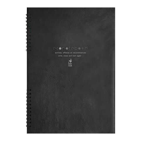 EcoNotebook NA4 wiederverwendbares Notizbuch mit PU-Ledercover Standard | schwarz | ohne Werbeanbringung | Nicht verfügbar | Nicht verfügbar