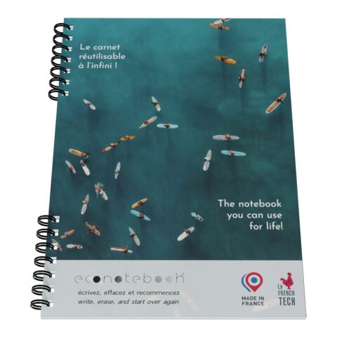 EcoNotebook NA5 wiederverwendbares Notizbuch mit Standardcover weiß | ohne Werbeanbringung | Nicht verfügbar | Nicht verfügbar