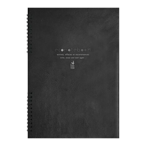 EcoNotebook NA5 wiederverwendbares Notizbuch mit PU-Ledercover Standard | schwarz | ohne Werbeanbringung | Nicht verfügbar | Nicht verfügbar