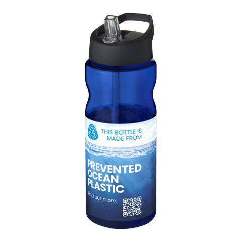 H2O Eco 650 ml Sportflasche mit Ausgussdeckel mittelblau-schwarz | ohne Werbeanbringung | Nicht verfügbar | Nicht verfügbar