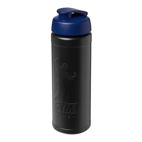 Baseline Rise 750 ml Sportflasche mit Klappdeckel schwarz-mittelblau | ohne Werbeanbringung | Nicht verfügbar | Nicht verfügbar