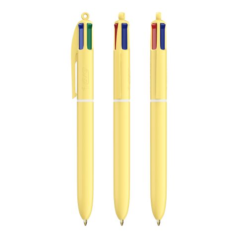 BIC® 4 Colours® Pastel + Lanyard Gelb | ohne Werbeanbringung | Nicht verfügbar | Nicht verfügbar