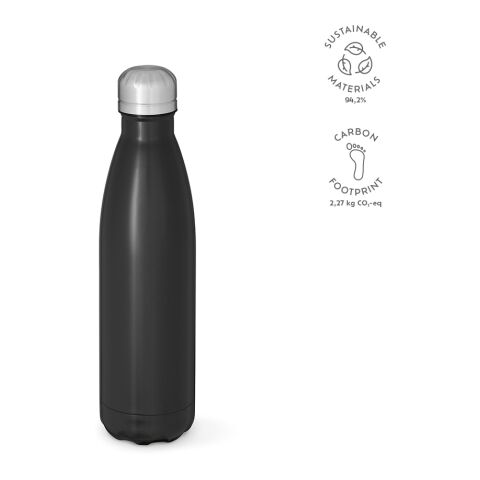 Mississippi 1100 Trinkflasche recy. Edelstahl 1100 ml  Schwarz | 1100 ml | ohne Werbeanbringung