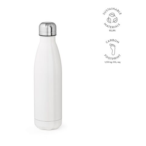 Mississippi 550W Trinkflasche recy. Edelstahl 535 ml  Weiß | 535 ml | ohne Werbeanbringung
