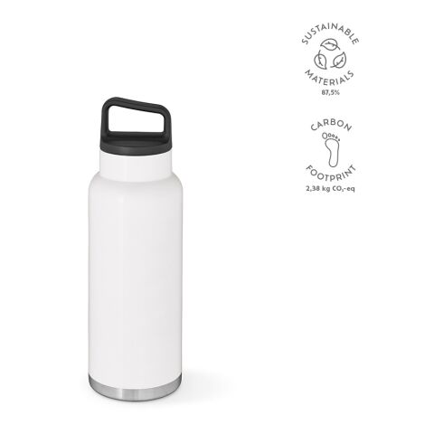 Zambezi 1000W Trinkflasche recy. Edelstahl 1160 ml  Weiß | 1160 ml | ohne Werbeanbringung