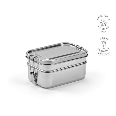 Picasso Lunchbox recy. Edelstahl 1240 ml Silber | 1240 ml | ohne Werbeanbringung