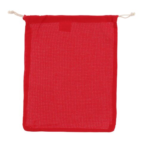 Wiederverwendbare Lebensmitteltasche OEKO-TEX® Baumwolle 25x30cm Rot / Weiss | ohne Werbeanbringung | Nicht verfügbar | Nicht verfügbar | Nicht verfügbar