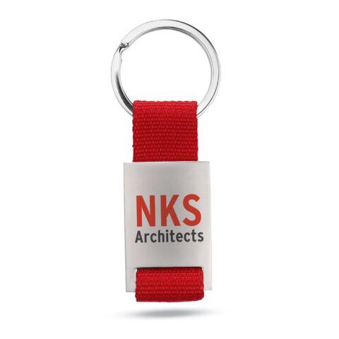 Schlüsselring mit Textil-Anhänger rot | ohne Werbeanbringung | Nicht verfügbar | Nicht verfügbar