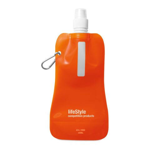 Faltbare Wasserflasche transparent-orange | ohne Werbeanbringung | Nicht verfügbar | Nicht verfügbar