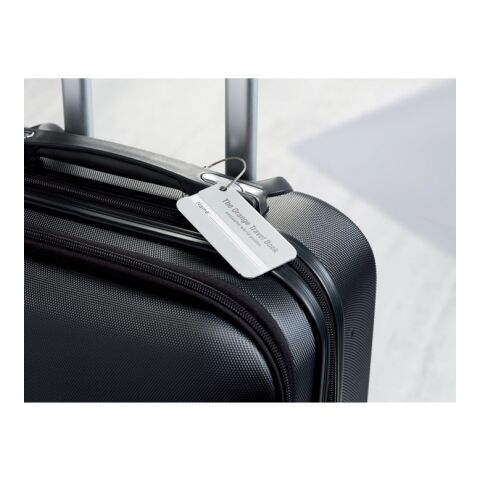 Kofferanhänger Taggy aus Aluminium mattsilber | ohne Werbeanbringung | Nicht verfügbar | Nicht verfügbar | Nicht verfügbar