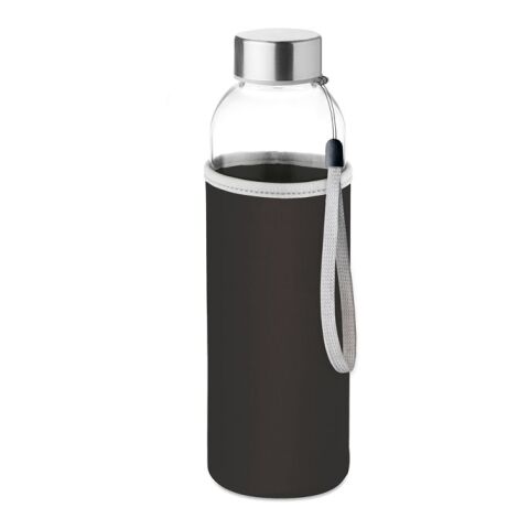 Trinkflasche Glas 500 ml mit Neopren-Schutzhülle schwarz | ohne Werbeanbringung | Nicht verfügbar | Nicht verfügbar | Nicht verfügbar